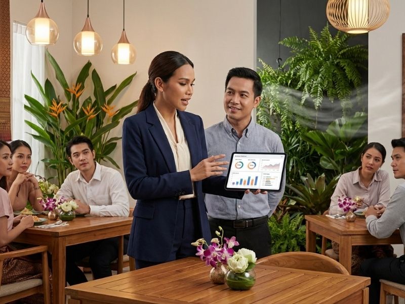Hospitality and restaurant business consulting focused on performance analysis and team alignment in Thailand